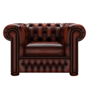 Classic Chesterfield Fåtölj Antique Chestnut