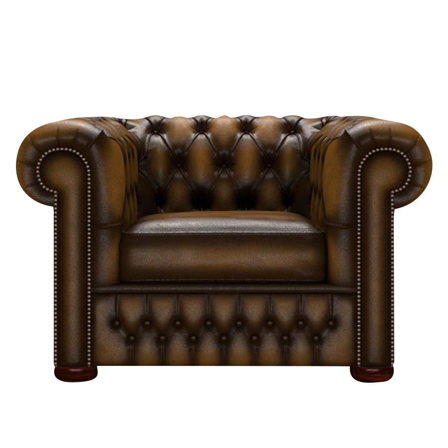 Classic Chesterfield Fåtölj Antique Gold