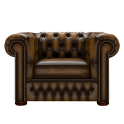 Classic Chesterfield Fåtölj Antique Gold