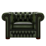 Classic Chesterfield Fåtölj Antique Green