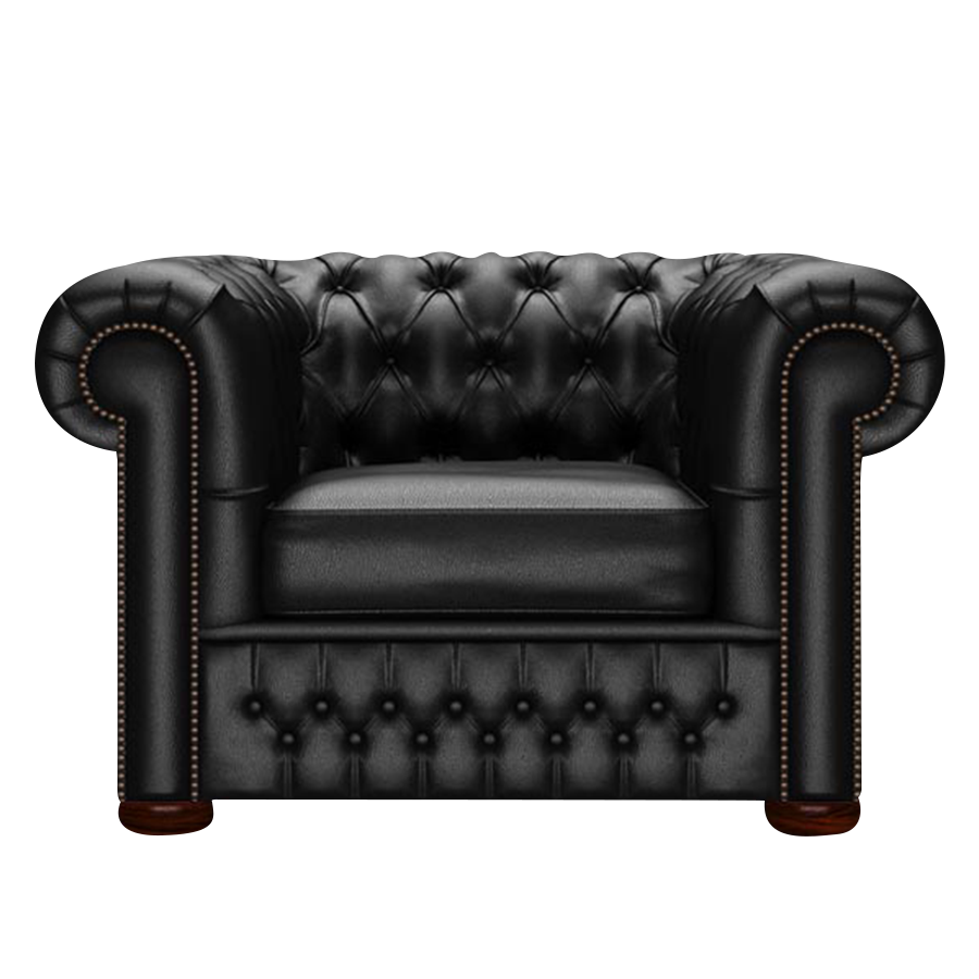 Classic Chesterfield Fåtölj Birch Black