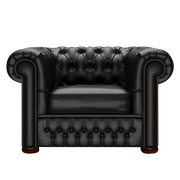 Classic Chesterfield Fåtölj Birch Black