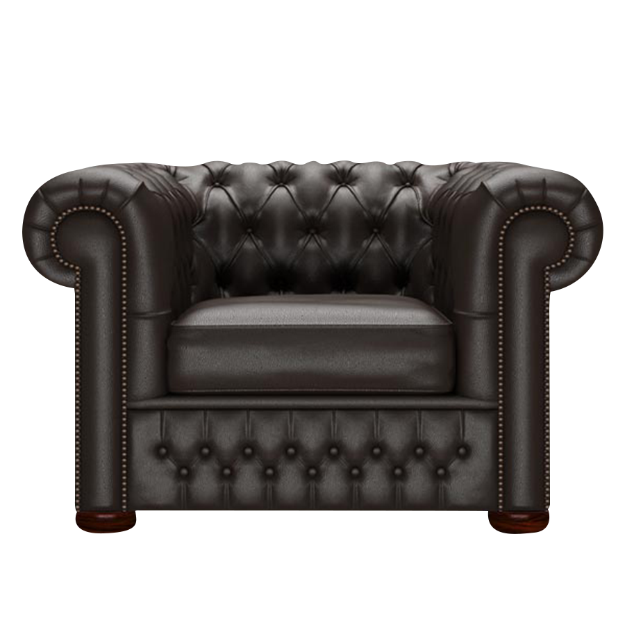 Classic Chesterfield Fåtölj Birch Brown