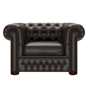 Classic Chesterfield Fåtölj Birch Brown