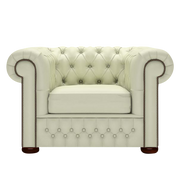 Classic Chesterfield Fåtölj Birch Cream