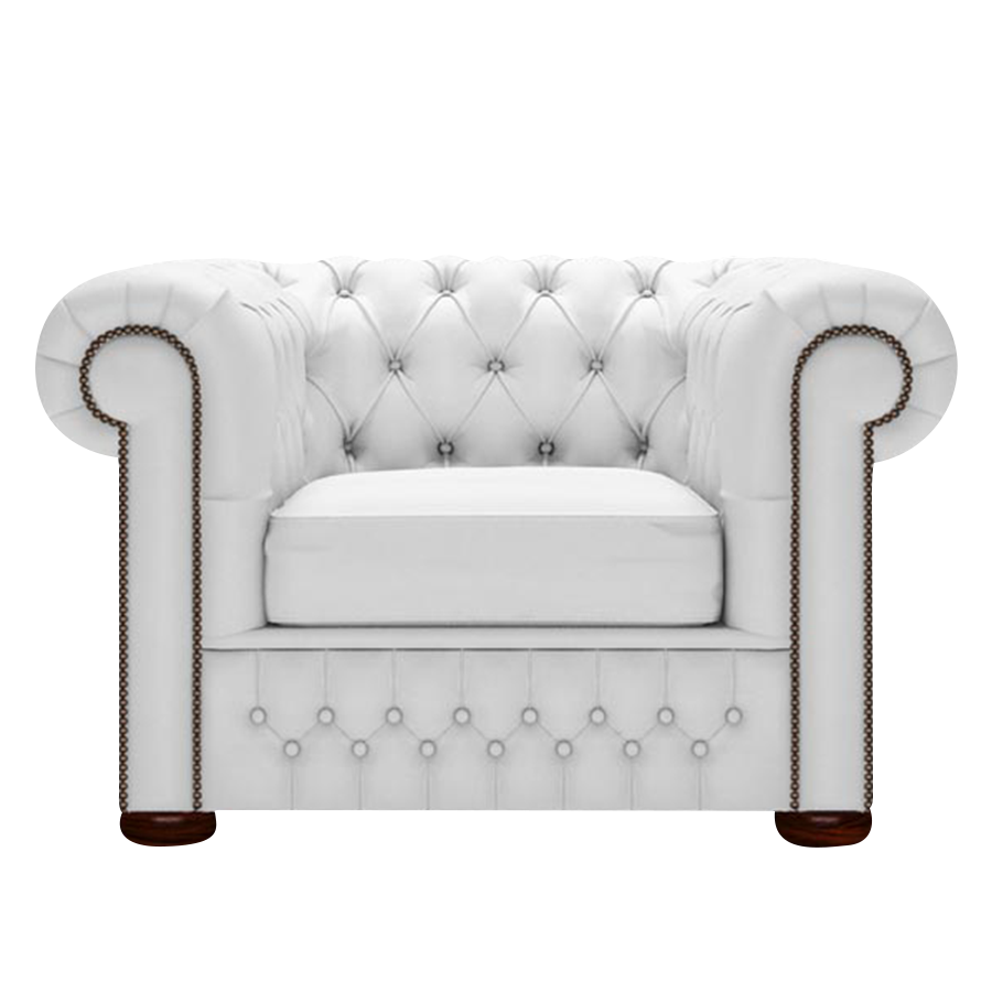 Classic Chesterfield Fåtölj Birch White