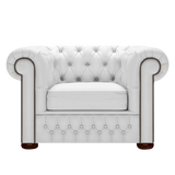 Classic Chesterfield Fåtölj Birch White