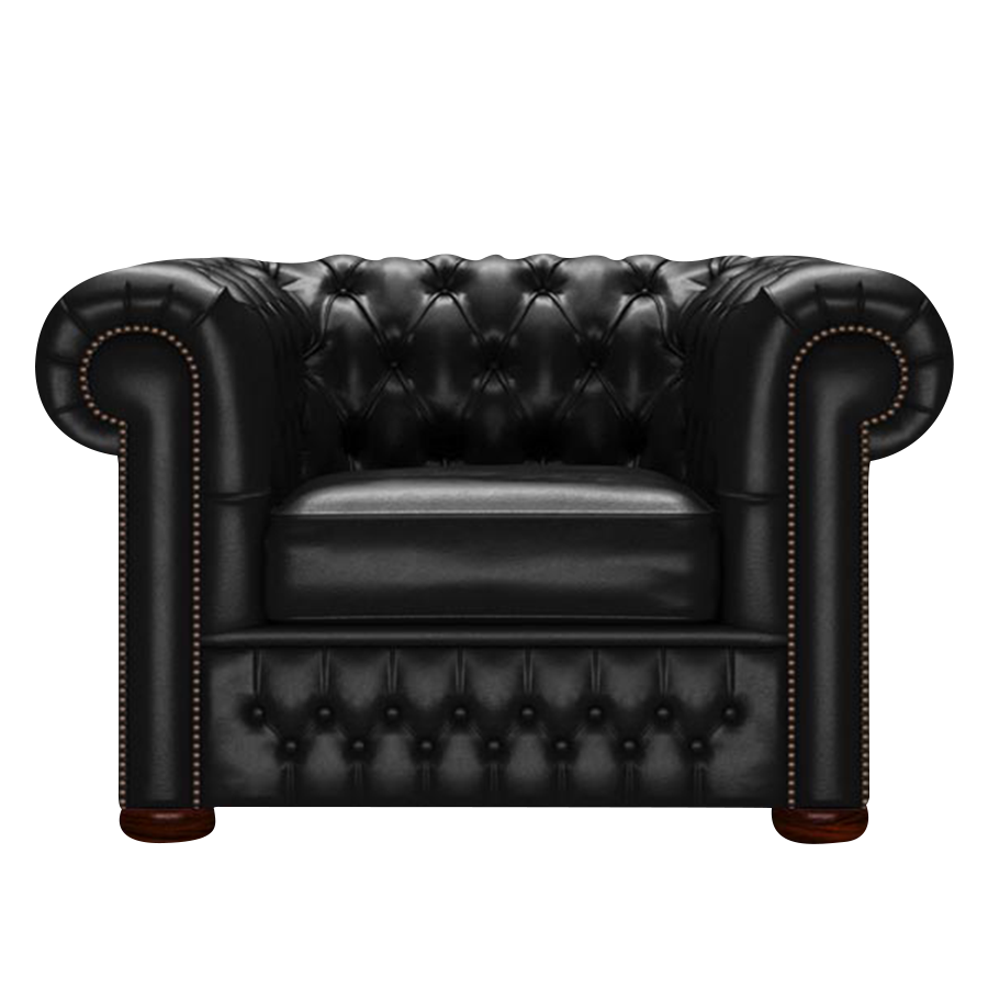 Classic Chesterfield Fåtölj Old English Black
