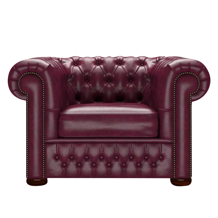 Classic Chesterfield Fåtölj Old English Burgundy