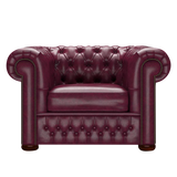 Classic Chesterfield Fåtölj Old English Burgundy