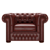 Classic Chesterfield Fåtölj Old English Chestnut
