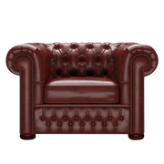 Classic Chesterfield Fåtölj Old English Chestnut