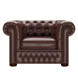 Classic Chesterfield Fåtölj Old English Dark Brown