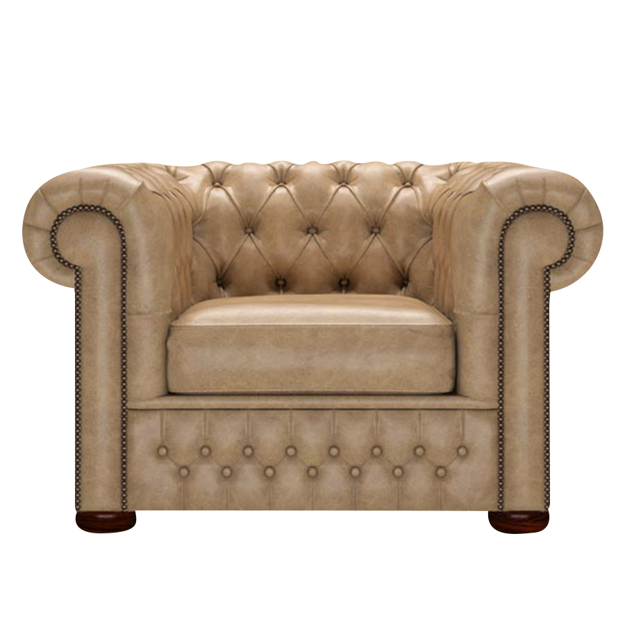 Classic Chesterfield Fåtölj Old English Parchment