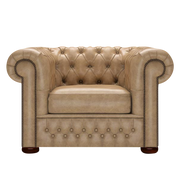 Classic Chesterfield Fåtölj Old English Parchment