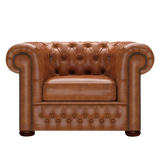 Classic Chesterfield Fåtölj Old English Saddle