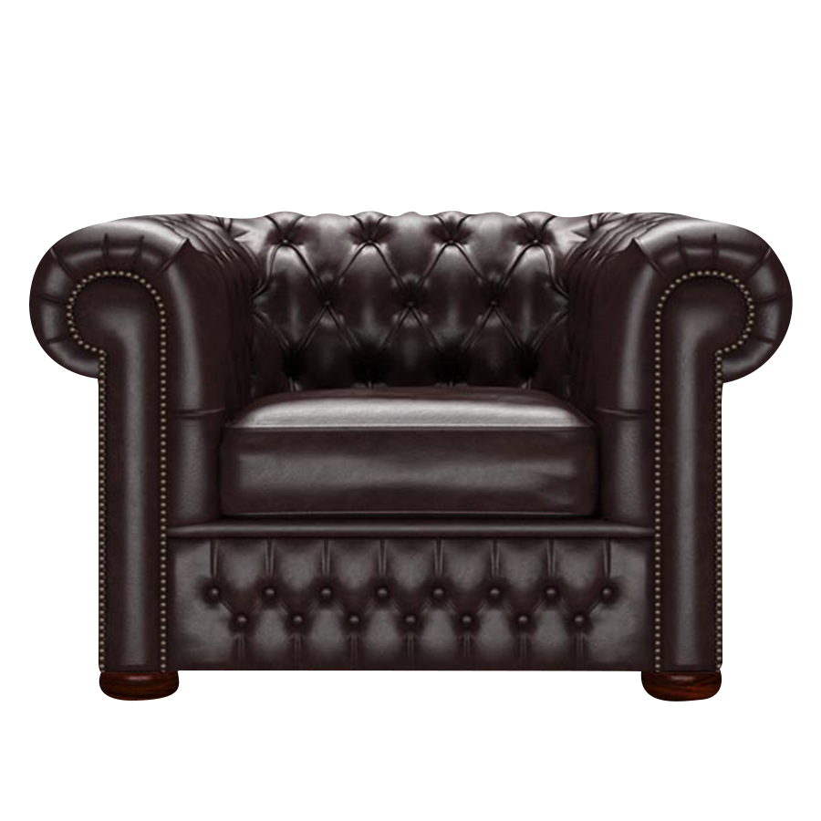 Classic Chesterfield Fåtölj Old English Smoke