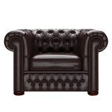 Classic Chesterfield Fåtölj Old English Smoke