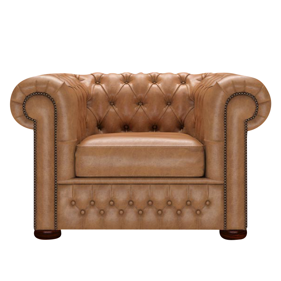 Classic Chesterfield Fåtölj Old English Tan