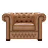 Classic Chesterfield Fåtölj Old English Tan