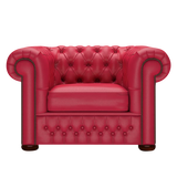 Classic Chesterfield Fåtölj Shelly Flame Red
