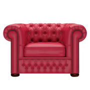Classic Chesterfield Fåtölj Shelly Flame Red