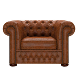 Classic Chesterfield Fåtölj Tudor Chestnut