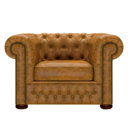 Classic Chesterfield Fåtölj Tudor Mustard