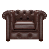 Conway Chesterfield Fåtölj Old English Dark Brown