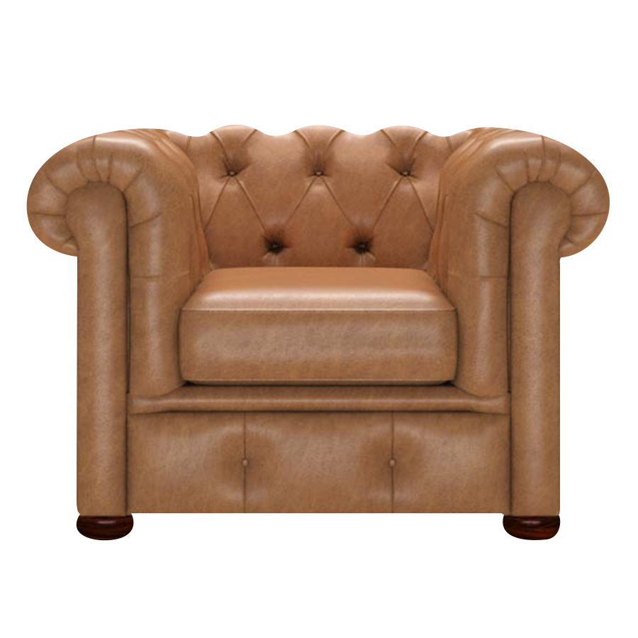 Conway Chesterfield Fåtölj Old English Tan