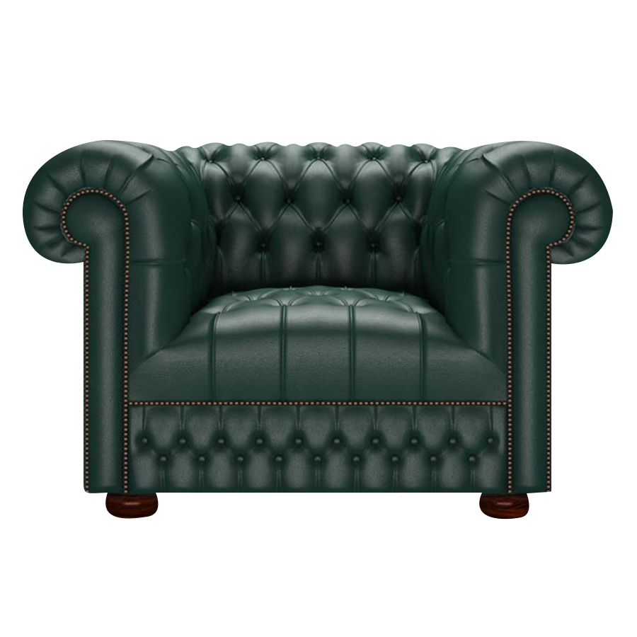 Cromwell Chesterfield Fåtölj Birch Forest Green