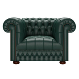 Cromwell Chesterfield Fåtölj Birch Forest Green