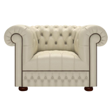 Cromwell Chesterfield Fåtölj Birch Ivory