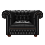 Cromwell Chesterfield Fåtölj Old English Black