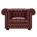 Cromwell Chesterfield Fåtölj Old English Chestnut