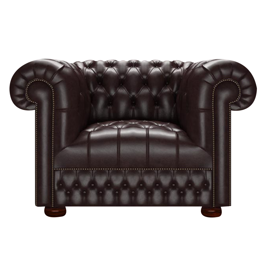 Cromwell Chesterfield Fåtölj Old English Smoke