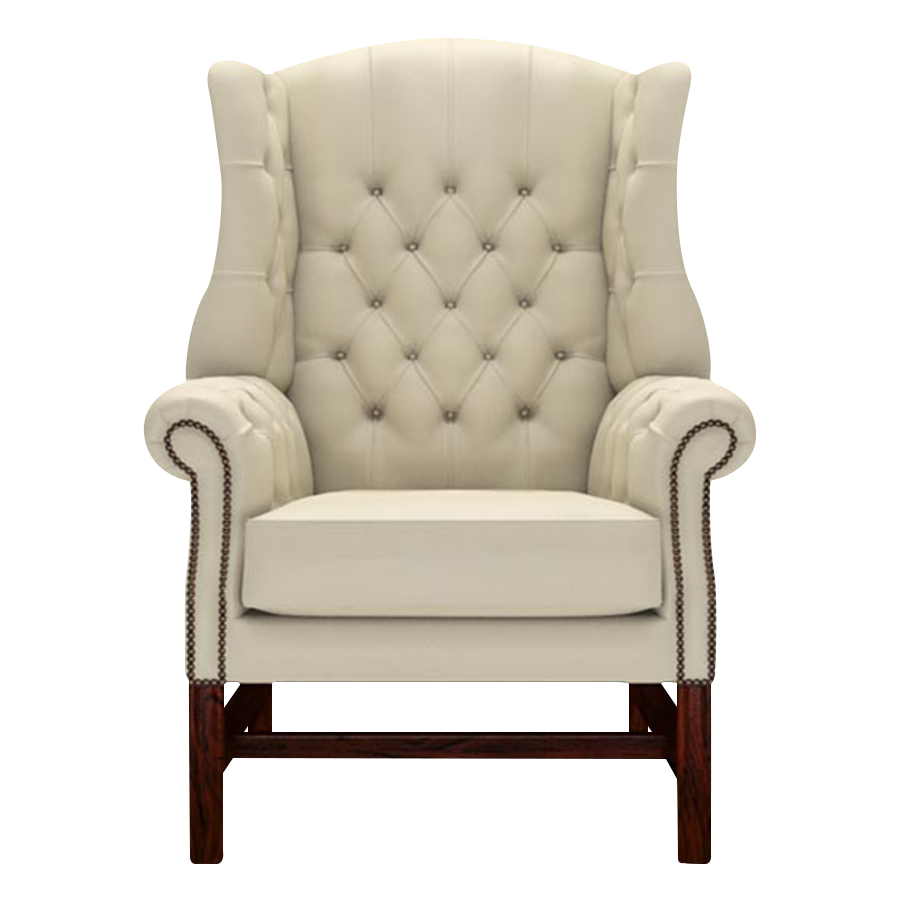 Darwin Chesterfield Fåtölj Birch Ivory