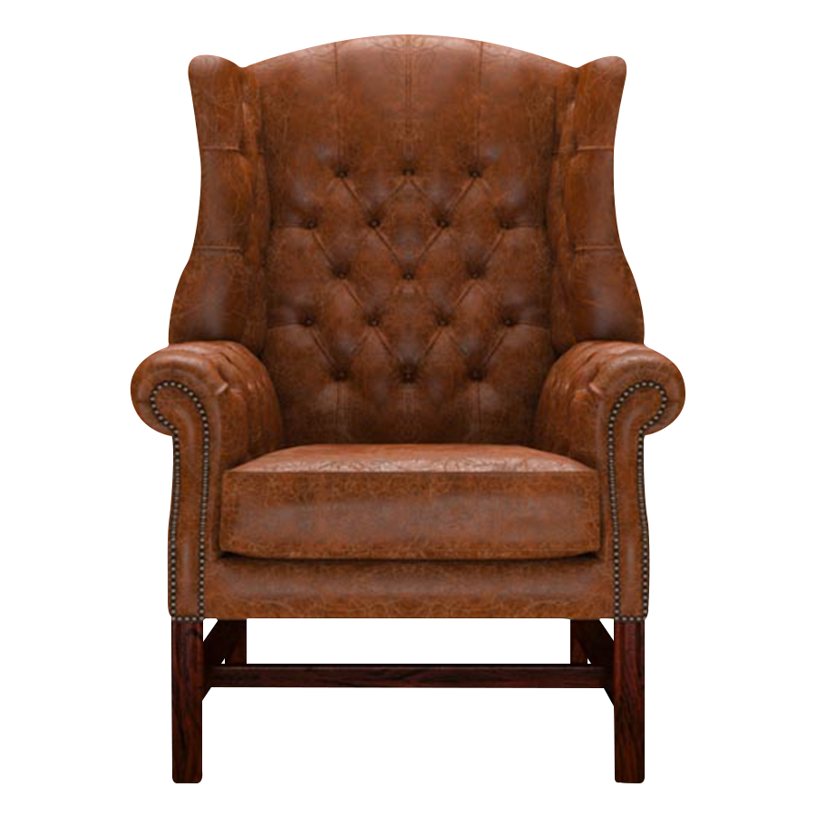 Ladda upp bild till gallerivisning, Darwin Chesterfield Fåtölj Tudor Chestnut
