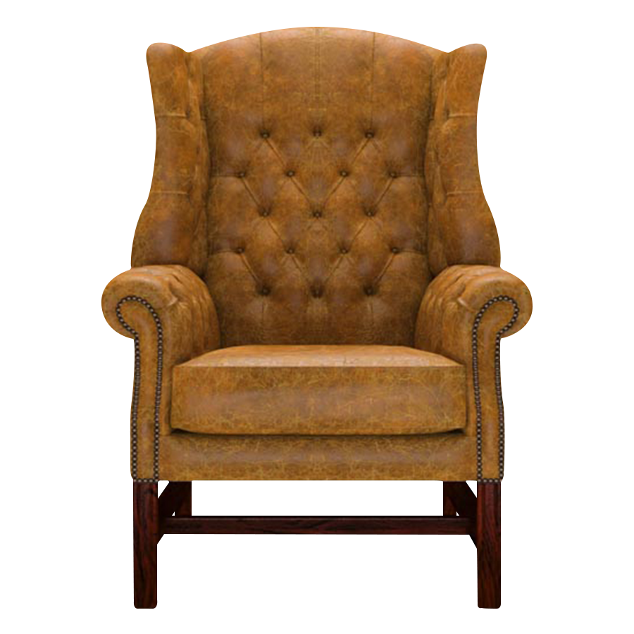 Darwin Chesterfield Fåtölj Tudor Mustard