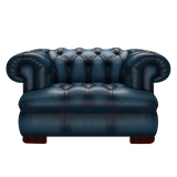 Drake Chesterfield Fåtölj Antique Blue