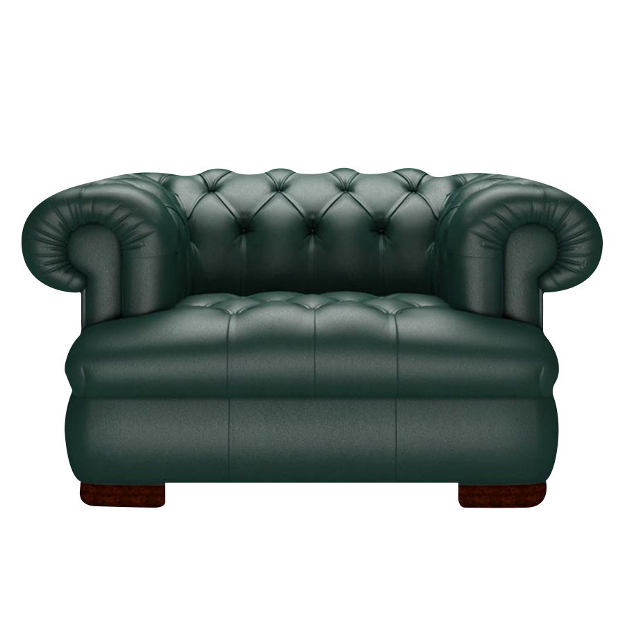 Drake Chesterfield Fåtölj Birch Forest Green