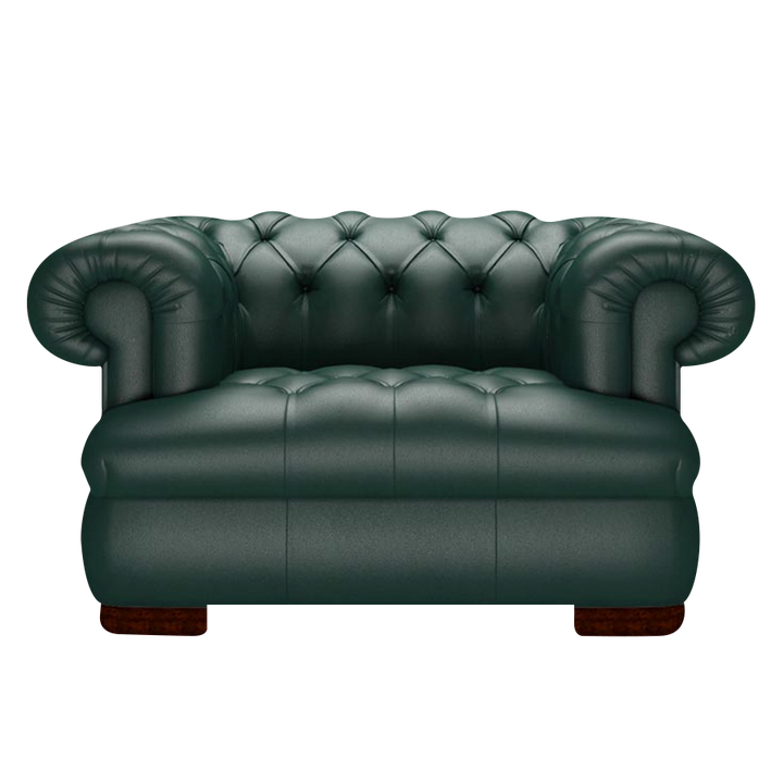 Drake Chesterfield Fåtölj Birch Forest Green