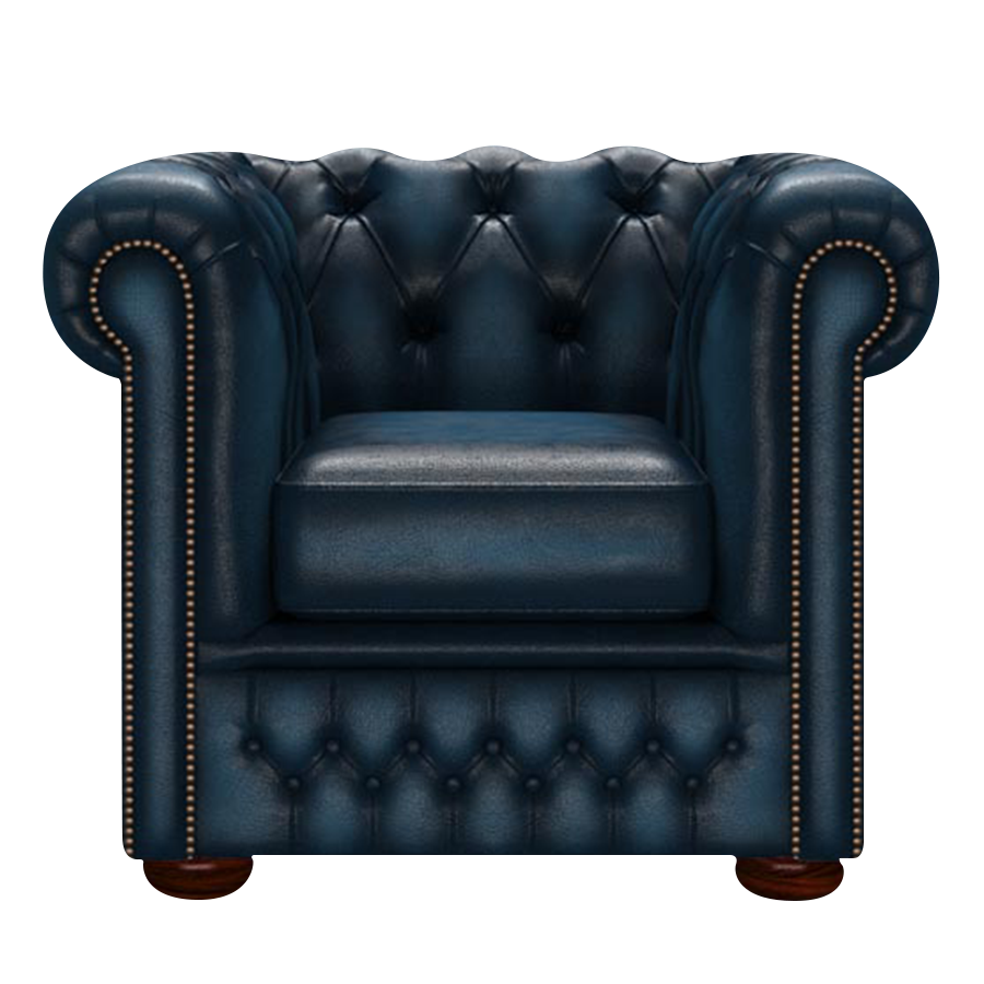 Fleming Chesterfield Fåtölj Antique Blue