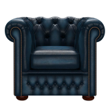 Fleming Chesterfield Fåtölj Antique Blue