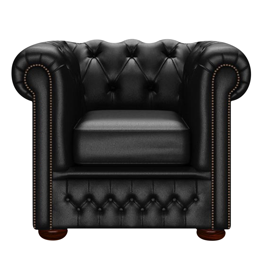 Fleming Chesterfield Fåtölj Birch Black