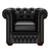 Fleming Chesterfield Fåtölj Birch Black