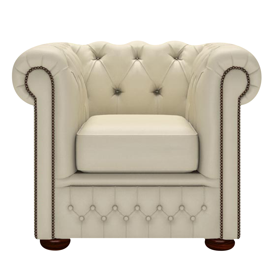 Fleming Chesterfield Fåtölj Birch Ivory