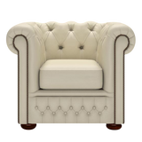 Fleming Chesterfield Fåtölj Birch Ivory