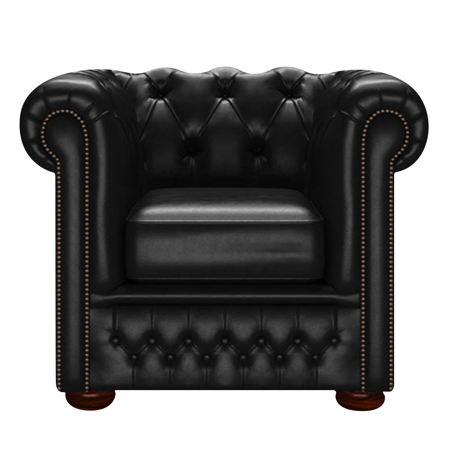 Fleming Chesterfield Fåtölj Old English Black
