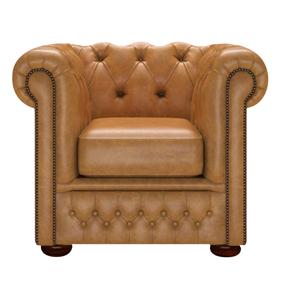 Fleming Chesterfield Fåtölj Old English Buckskin